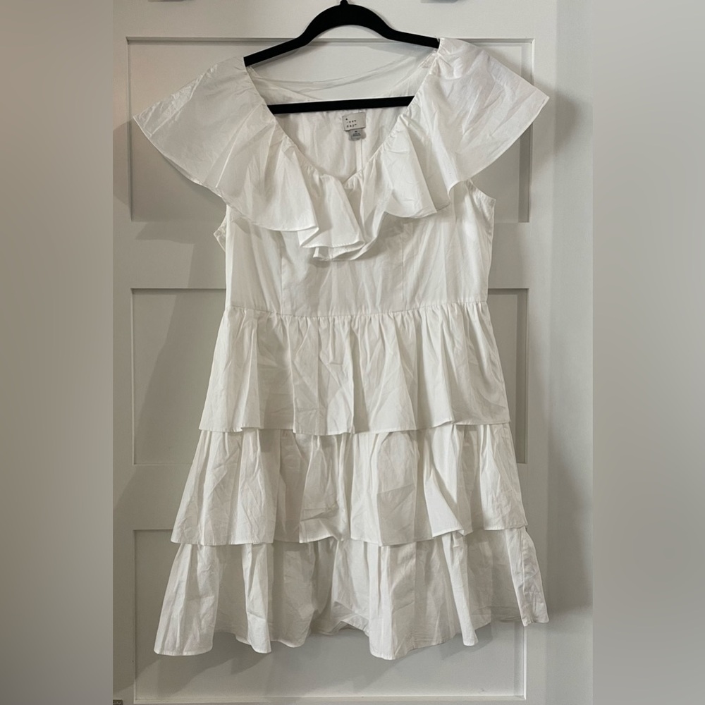 A New Day Flutter Sleeve Tier Dress
